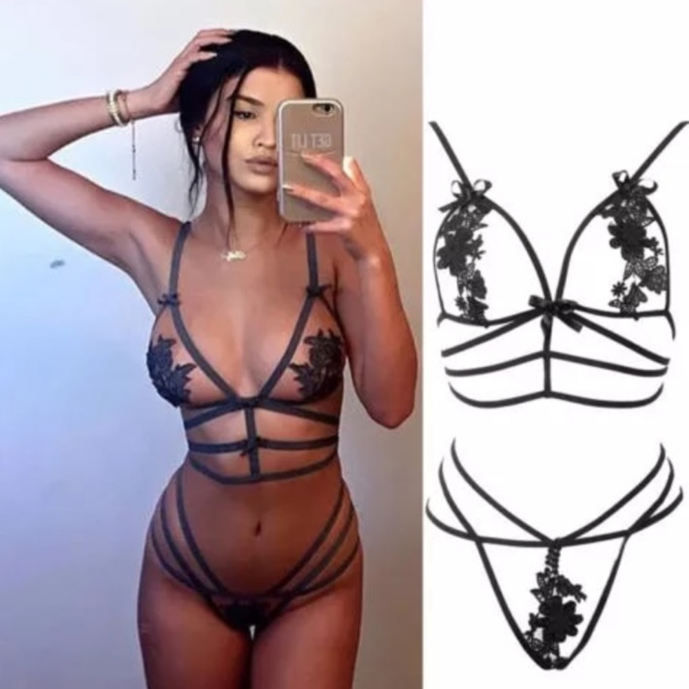 Flower Sexy Bandage Lace Lingerie